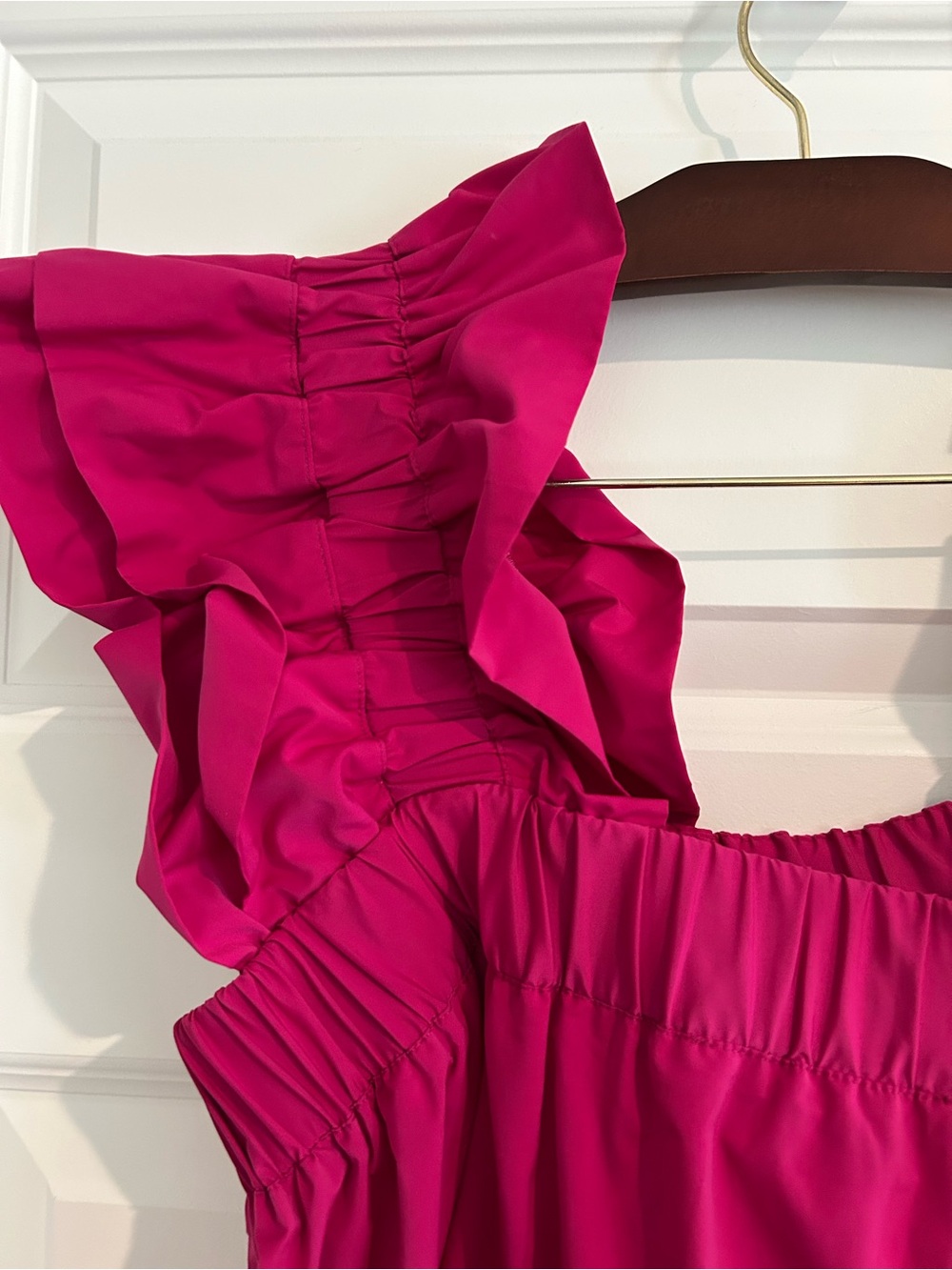 Inclan Studio Ruffle Top Pink Size L - Picture 7 of 11